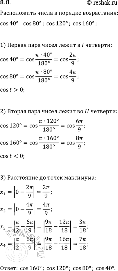 Изображение Упр.8.8 ГДЗ Мордкович 10-11 класс